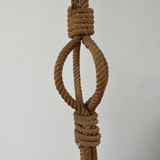 Image 1 of Vintage rope floor lamp by Audoux-Minet, France 1960