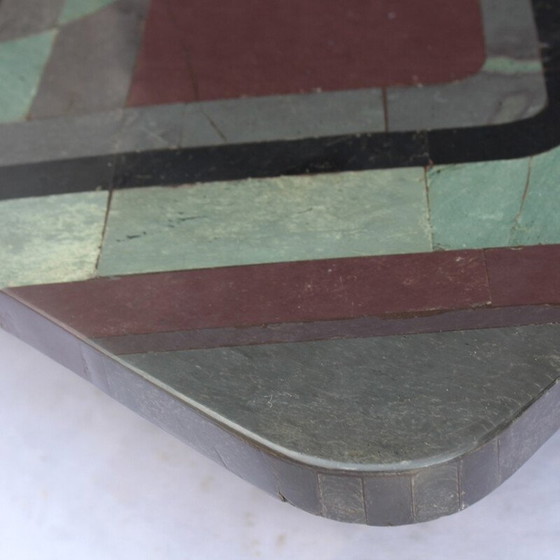 Image 1 of Vintage multi-colored coffee table by Pierre Elie Gardette, 1980