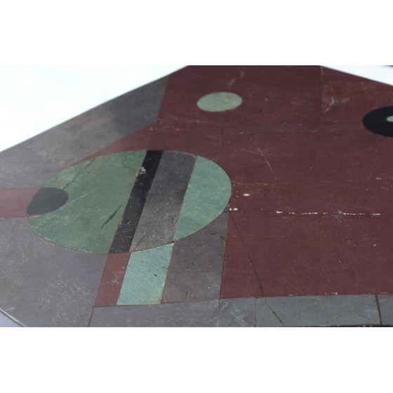 Image 1 of Vintage multi-colored coffee table by Pierre Elie Gardette, 1980