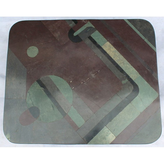 Image 1 of Vintage multi-colored coffee table by Pierre Elie Gardette, 1980