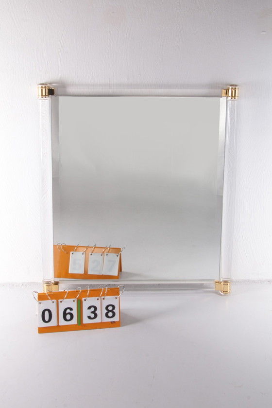 Image 1 of Charles Hollis Jones Large Plexiglas Wall Mirror,1970 USA