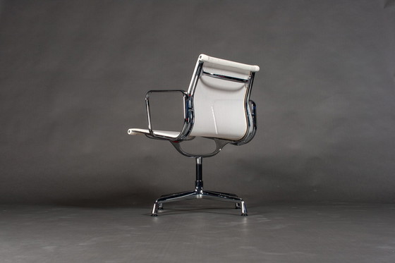 Image 1 of 4x Vitra ea108 white netweave chrome