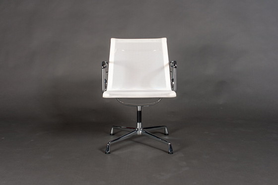 Image 1 of 4x Vitra ea108 white netweave chrome