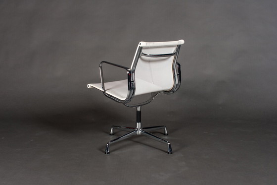 Image 1 of 4x Vitra ea108 white netweave chrome