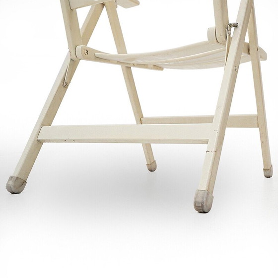 Image 1 of Pair of vintage solid wood folding outdoor chairs, Italy 1960