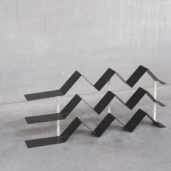 Image 1 of Vintage bent steel bookshelf, France 1960