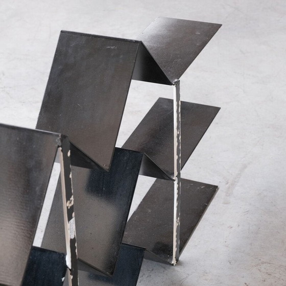 Image 1 of Vintage bent steel bookshelf, France 1960