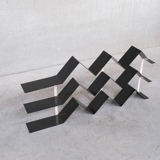 Image 1 of Vintage bent steel bookshelf, France 1960