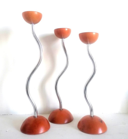 3 X Postmodern candlesticks , Germany 1970