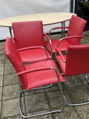 Tara Table With 4 Leolux Freyr Chairs