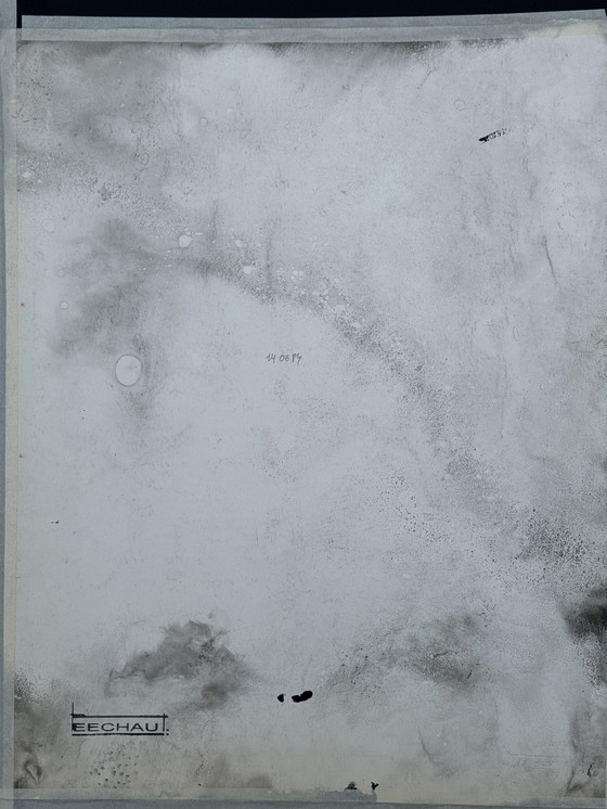 Image 1 of Ink Composition (1984) - Eugène Eechaud (1928-2019)