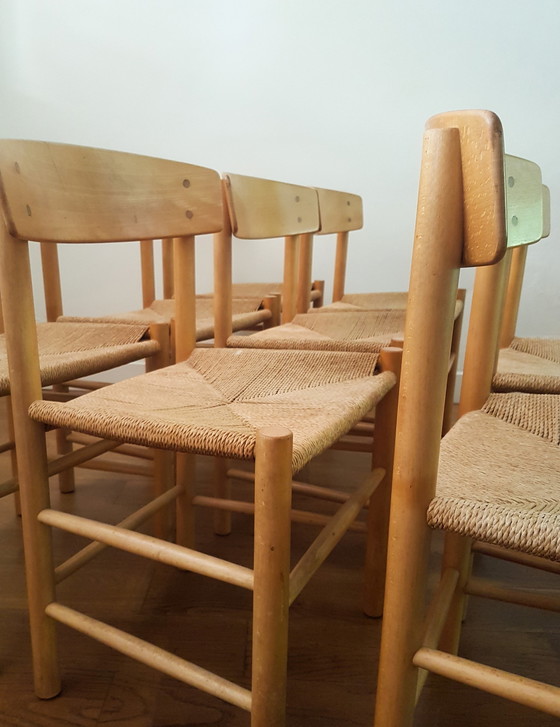 Image 1 of Set of 8 J39 chairs by Børge Mogensen for FDB Møbler