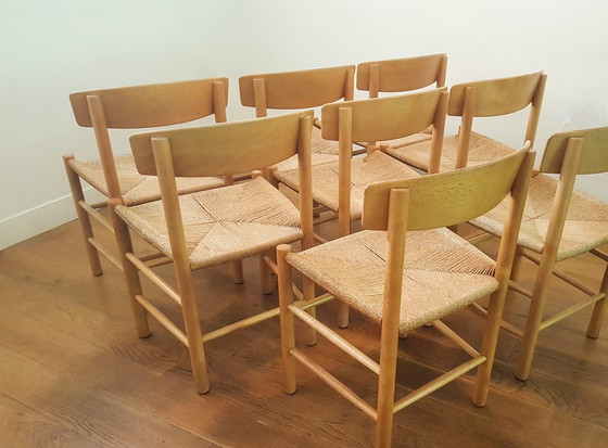 Image 1 of Set of 8 J39 chairs by Børge Mogensen for FDB Møbler