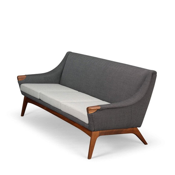 Image 1 of Vintage grey 3-seater sofa by Johannes Andersen for Cfc Silkeborg, 1960s