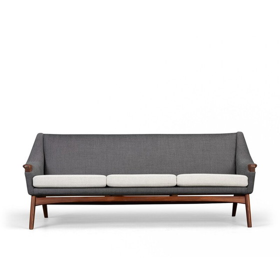 Image 1 of Vintage grey 3-seater sofa by Johannes Andersen for Cfc Silkeborg, 1960s
