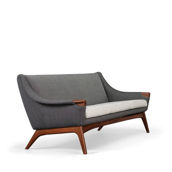 Image 1 of Vintage grey 3-seater sofa by Johannes Andersen for Cfc Silkeborg, 1960s