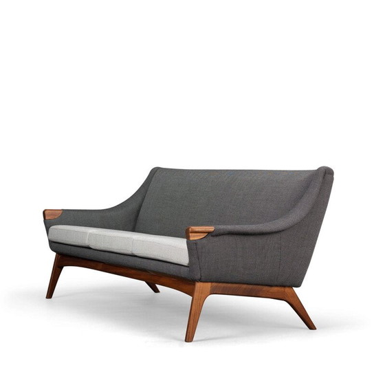 Image 1 of Vintage grey 3-seater sofa by Johannes Andersen for Cfc Silkeborg, 1960s