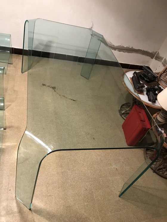 Image 1 of Fiam Italia Glass Table and Armchair