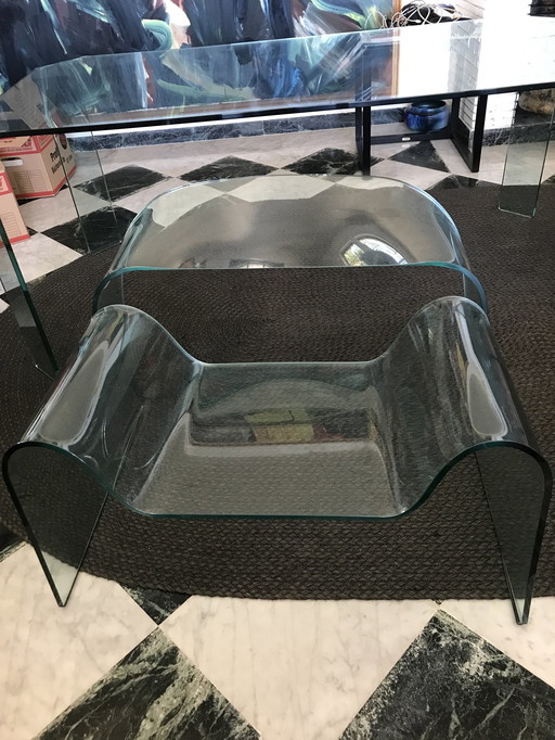 Fiam Italia Glass Table and Armchair