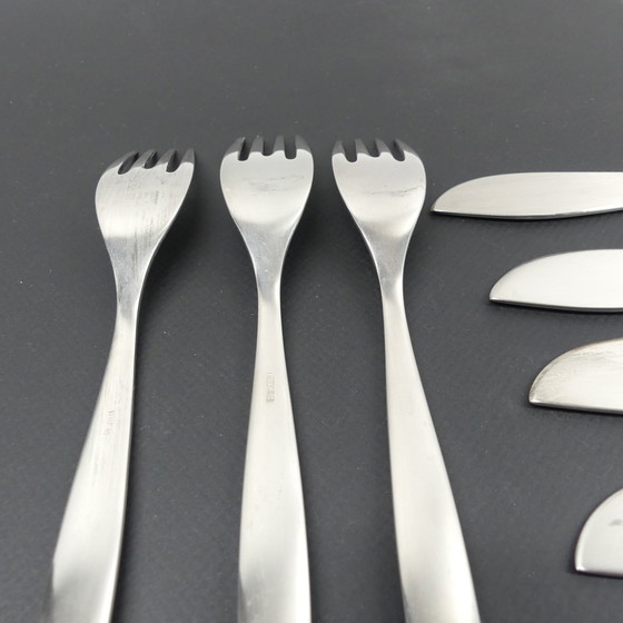 Image 1 of Wmf Stockholm fish cutlery set12 pieces, silverplated, Design Kurt Mayer