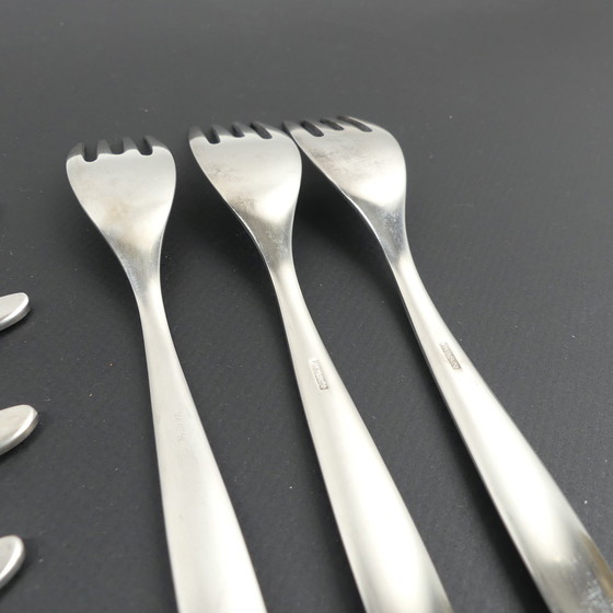 Image 1 of Wmf Stockholm fish cutlery set12 pieces, silverplated, Design Kurt Mayer