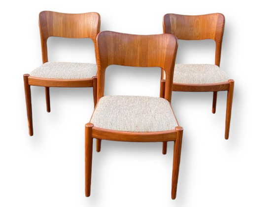 Image 1 of Niels Koefoed For Hornslet, 6 chairs / dining chairs, model '177', teak, 1960s, Denmark