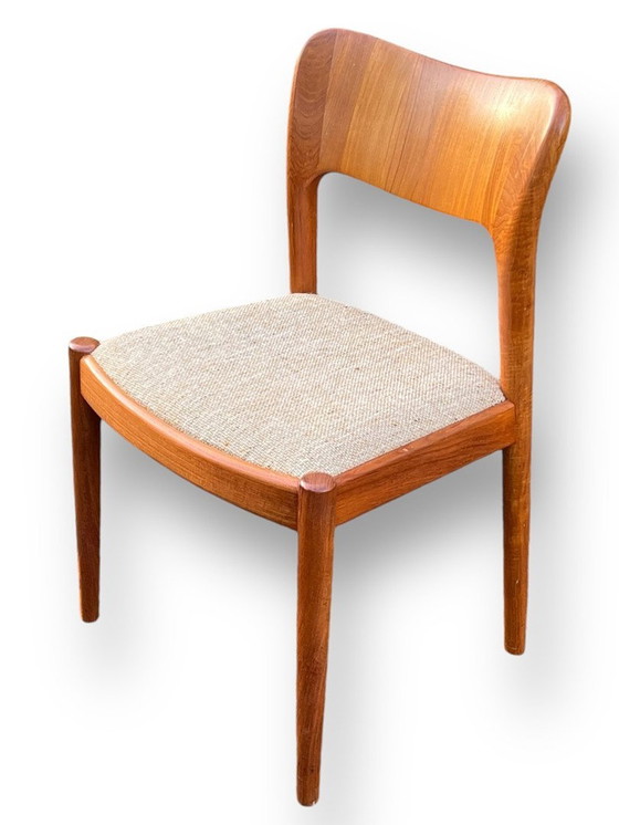 Image 1 of Niels Koefoed For Hornslet, 6 chairs / dining chairs, model '177', teak, 1960s, Denmark