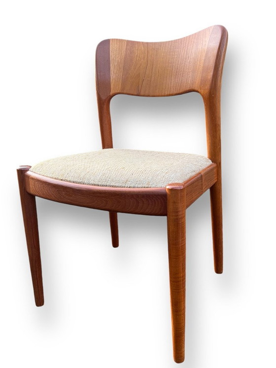 Image 1 of Niels Koefoed For Hornslet, 6 chairs / dining chairs, model '177', teak, 1960s, Denmark