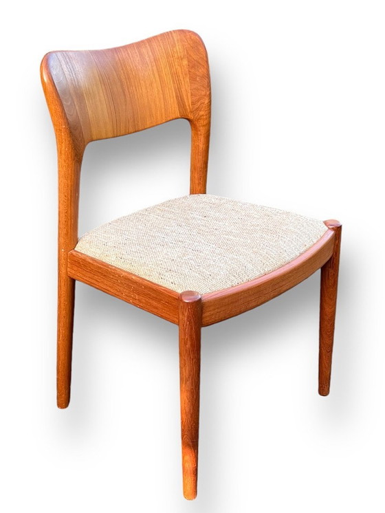 Image 1 of Niels Koefoed For Hornslet, 6 chairs / dining chairs, model '177', teak, 1960s, Denmark