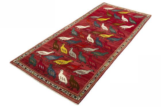 Image 1 of Hand-knotted Gabbeh Nomadic Rug - 296 X 127 Cm