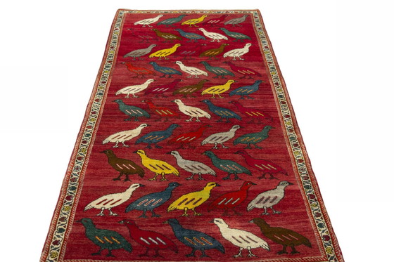 Image 1 of Hand-knotted Gabbeh Nomadic Rug - 296 X 127 Cm