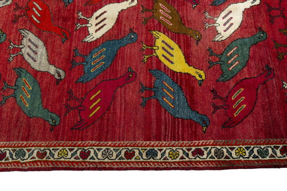 Image 1 of Hand-knotted Gabbeh Nomadic Rug - 296 X 127 Cm