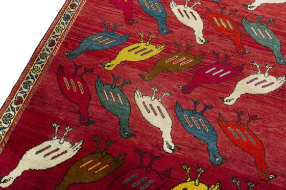 Image 1 of Hand-knotted Gabbeh Nomadic Rug - 296 X 127 Cm