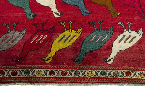 Image 1 of Hand-knotted Gabbeh Nomadic Rug - 296 X 127 Cm