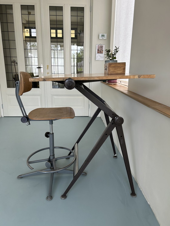 Image 1 of Circle Ahrend Drawing Table With Matching Chair