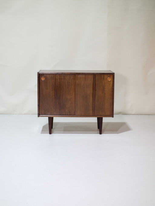 Cabinet With Sliding Doors Rosewood Vintage Danish