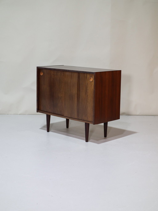 Cabinet With Sliding Doors Rosewood Vintage Danish