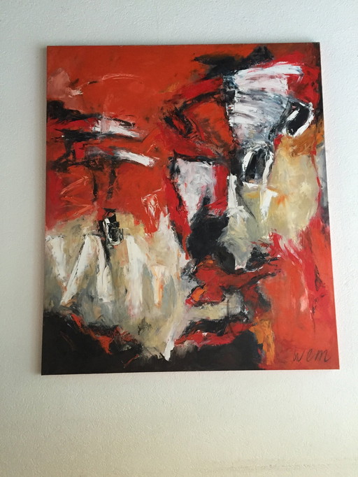 Oil Painting Abstract Wem van Loon 2008