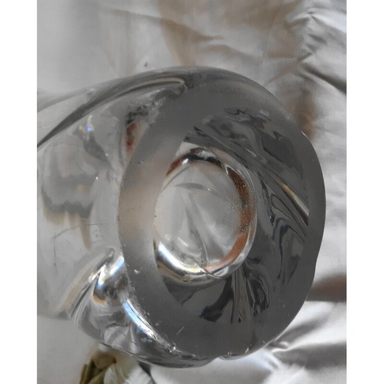Image 1 of Vintage Daum molded crystal vase, 1960