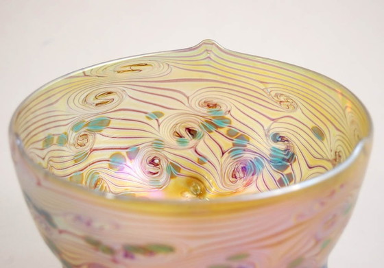 Image 1 of Bohemian Jugendstil / Art Nouveau Bowl On Three Open Feet 