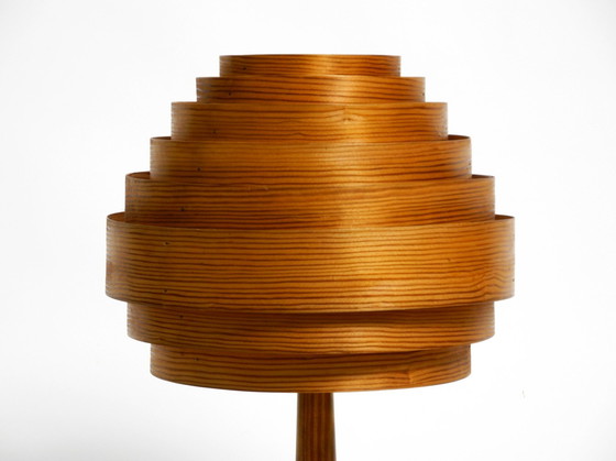 Image 1 of Beautiful 1960S Pine Veneer Lamella Table Lamp By Hans Agne Jakobsson | Ab Ellysett - Markaryd | Made In Sweden