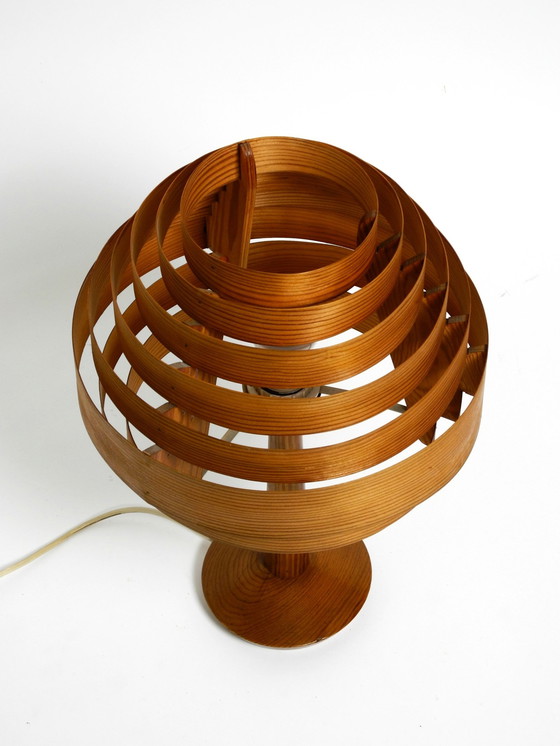 Image 1 of Beautiful 1960S Pine Veneer Lamella Table Lamp By Hans Agne Jakobsson | Ab Ellysett - Markaryd | Made In Sweden