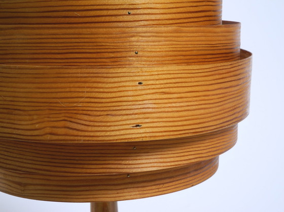 Image 1 of Beautiful 1960S Pine Veneer Lamella Table Lamp By Hans Agne Jakobsson | Ab Ellysett - Markaryd | Made In Sweden