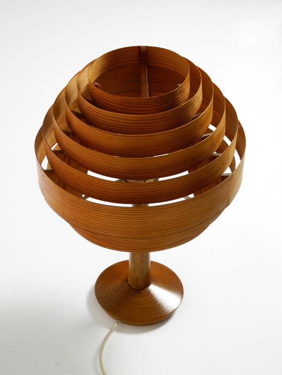 Image 1 of Beautiful 1960S Pine Veneer Lamella Table Lamp By Hans Agne Jakobsson | Ab Ellysett - Markaryd | Made In Sweden