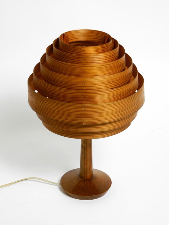 Image 1 of Beautiful 1960S Pine Veneer Lamella Table Lamp By Hans Agne Jakobsson | Ab Ellysett - Markaryd | Made In Sweden