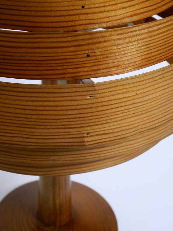 Image 1 of Beautiful 1960S Pine Veneer Lamella Table Lamp By Hans Agne Jakobsson | Ab Ellysett - Markaryd | Made In Sweden