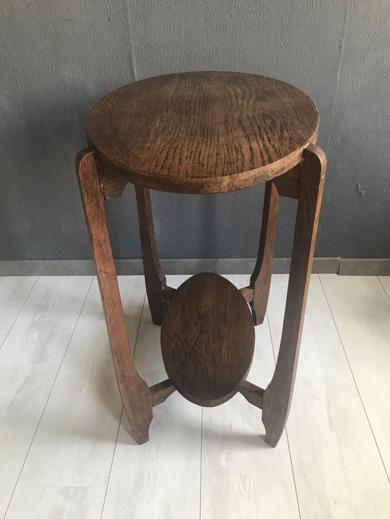 Image 1 of Art Deco Side Table Oak