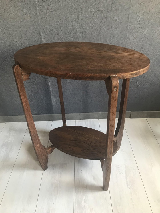 Image 1 of Art Deco Side Table Oak