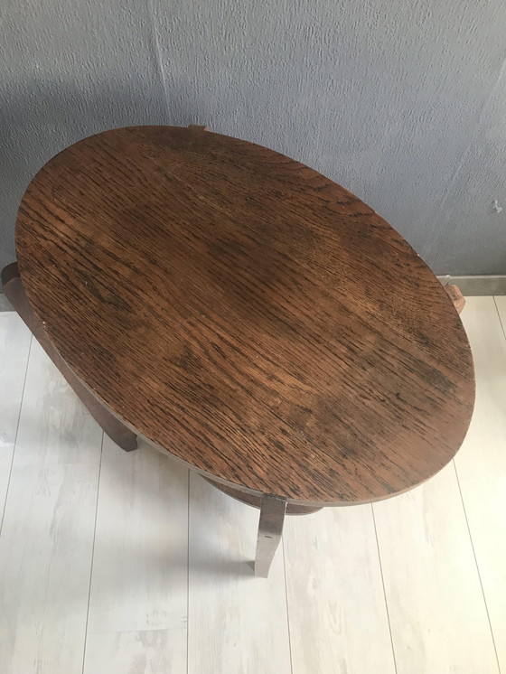 Image 1 of Art Deco Side Table Oak