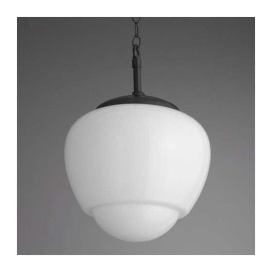 Image 1 of Vintage glass and bakelite hanging lamp